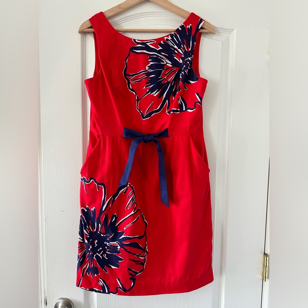 LILLY PULITZER Red Tomato Evie Floral Dress - Picture 7 of 11